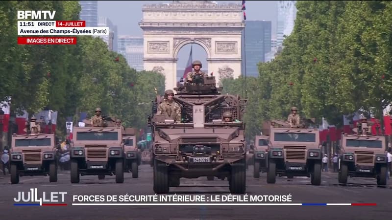 14-Juillet: le défilé motorisé débute avec les premiers blindés des forces spéciales Terre