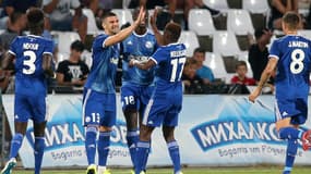 La joie de Mitrovic après son but