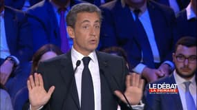 Nicolas Sarkozy, candidat à la primaire de la droite, lors du débat du 3 novembre 2016.