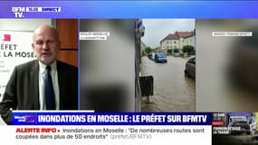Inondations en Moselle: "De nombreuses routes sont coupées, dans plus de 50 endroits" précise Laurent Touvet, préfet de la Moselle