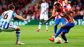 Thomas Lemar lors du match entre l'Atlético Madrid et la Real Sociedad, le 24 octobre au stade Wanda Metropolitano
