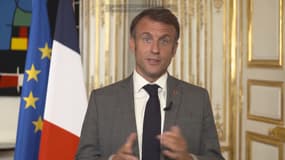 Emmanuel Macron s'exprimant en video lors du BIG 2023, l'évènement innovation de BPI France le 5 octobre