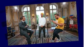 Emmanuel Macron à l'Élysée avec McFly et Carlito, dans une vidéo mise en ligne dimanche 23 mai 2021