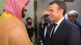 Mohamed Ben Salmane et Emmanuel Macron