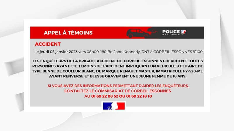 La police nationale a lancé un appel à témoins.