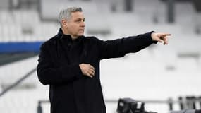 Le nouvel entraîneur du Stade Rennais, Bruno Genesio, lors du match de Ligue 1 à Marseille, le 10 mars 2021