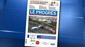 L'accident de tram fait la Une du Progrès, ce lundi matin. 