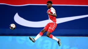 Le défenseur de Monaco, Benoît Badiashile, lors du match de Ligue 1 contre le Paris-SG, au Parc des Princes, le 21 février 2021