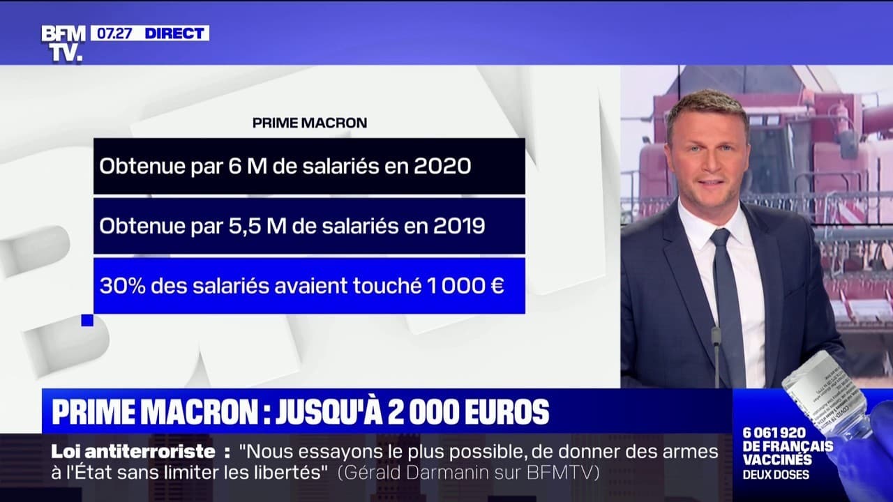 Prime Macron: les salariés bénéficiaires pourront toucher jusqu'à 2000