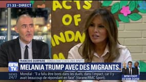 Melania Trump avec des migrants