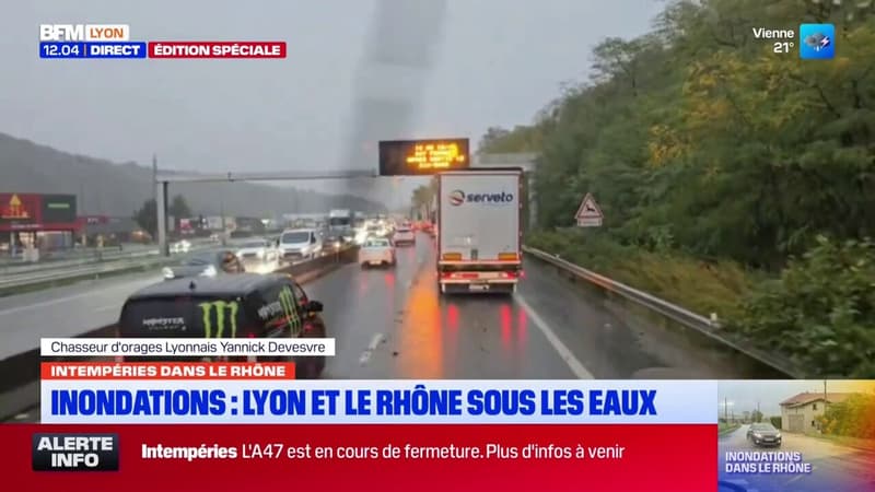 Rhône: le département placé en vigilance rouge crues, des inondations à Givors