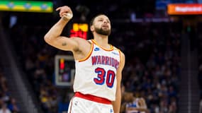 Stephen Curry lors de la victoire de Golden State sur Philadelphie (139-105), le jeudi 2 janvier 2025