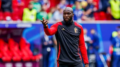 Romelu Lukaku avant le match contre la France, le 1 juillet 2024 à Düsseldorf, lors de l'Euro 2024