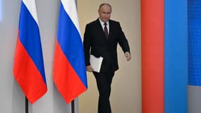 Vladimir Poutine à Moscou le 29 février 2024