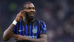 Marcus Thuram célébrant son doublé face au Torino, avec l'Inter, le 25 aout 2025
