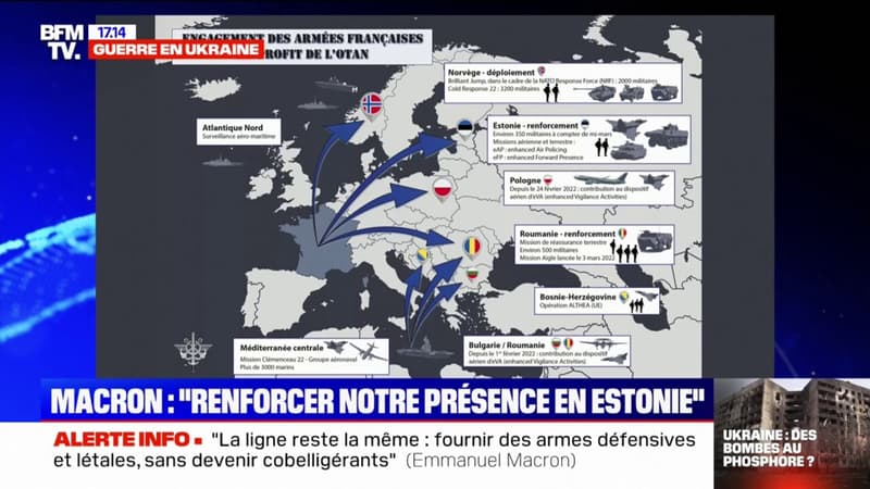 Guerre en Ukraine: Emmanuel Macron détaille le déploiement des soldats français dans l'Est de l'Europe