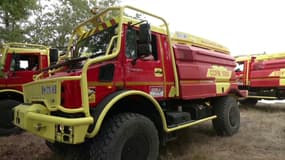 Un camion des sapeurs-pompiers du GIFF, en Gironde, en juillet 2025.