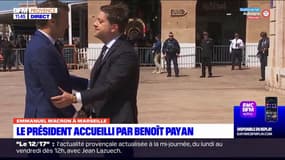 Emmanuel Macron à Marseille: le chef de l'État est arrivé à l'hôtel de Ville