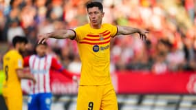 Robert Lewandowski le 4 mai 2024 avec le FC Barcelone