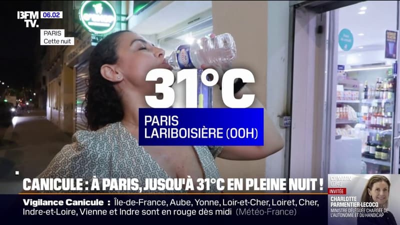Canicule: le thermomètre est monté jusqu'à 31°C en pleine nuit à Paris