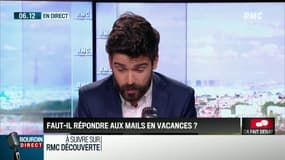 Faut-il répondre aux emails pendant les vacances? Ça fait débat sur RMC
