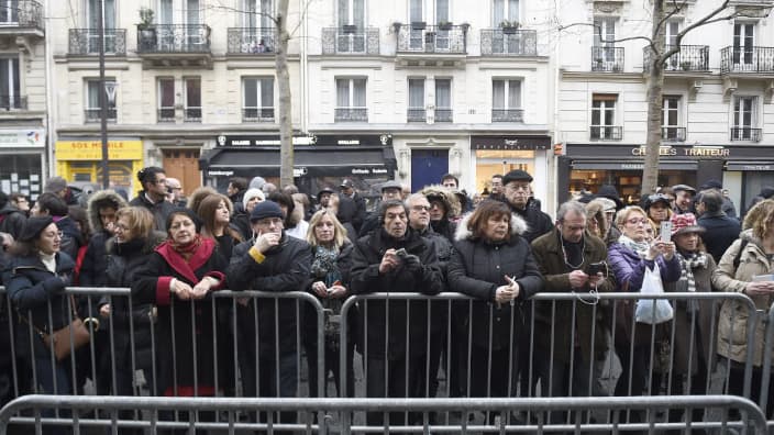 Rassemblement en mémoire des dix ans de la mort d'Ilan Halimi à Paris le 14 février 2016.