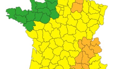 11 départements placés en vigilance orange pour orages par Météo-France, le 22 juin 2023