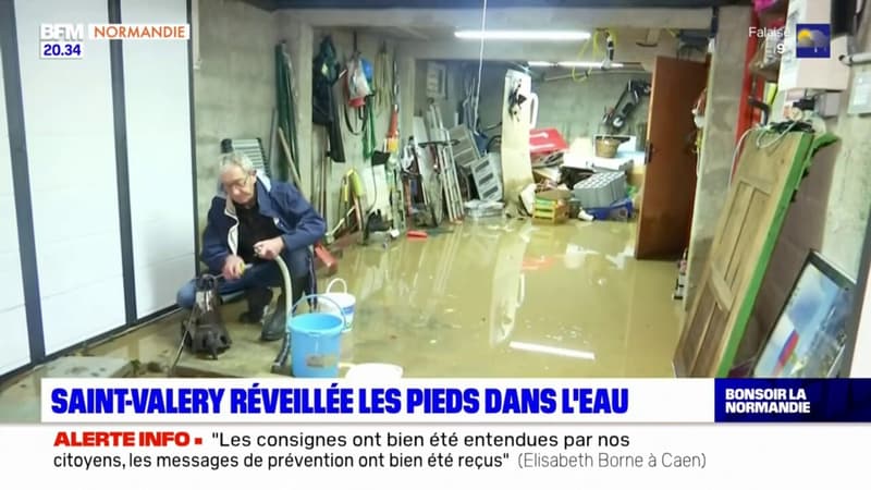 Seine-Maritime: Saint-Valery-en-Caux s'est réveillée les pieds dans l'eau après le passage de la tempête Ciaran