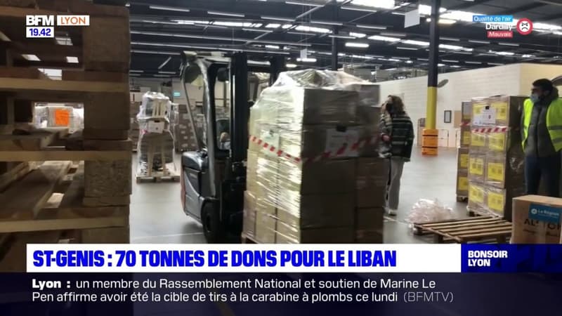 Saint-Genis-Laval : 70 tonnes de dons pour le Liban