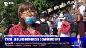 Les guides-conférenciers manifestent pour alerter sur leur situation due à la crise sanitaire