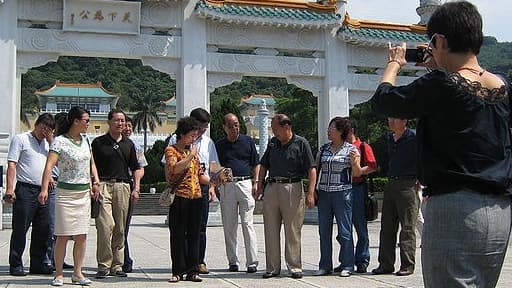 Des touristes chinois à Taïwan en 2007.