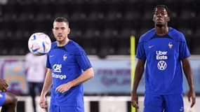 Jordan Veretout à l'entraînement des Bleus avec Axel Disasi