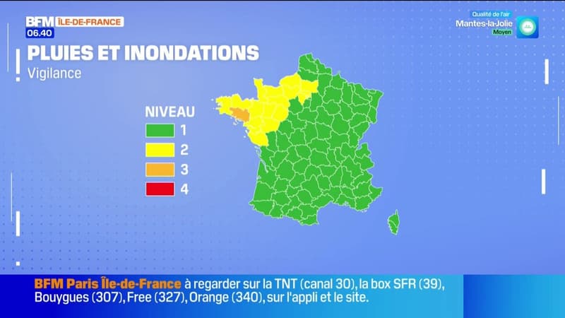 Le Val d’Oise et les Yvelines placés en vigilance jaune inondations