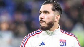 Rayan Cherki avec l'OL en janvier 2025