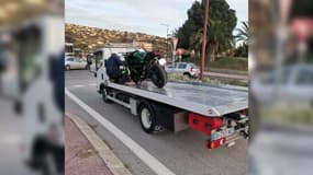Une moto saisie par la gendarmerie des Alpes-Maritimes après un excès de vitesse dimanche 26 novembre à La Gaude.