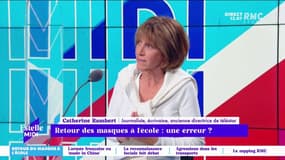 Retour du masque à l'école : une erreur ? "C'est dommage de faire peser sur les plus petits cette pression du masque alors que certains adultes refusent encore de se faire vacciner" juge Catherine Rambert.