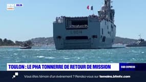 Toulon: le porte-hélicoptère Tonnerre est revenu de mission 