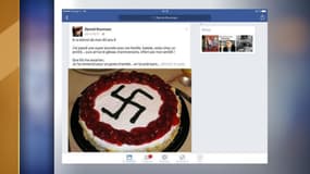 Le post Facebook critiqué par le centre Simon Wiesenthal.