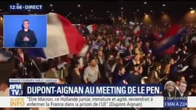Nicolas Dupont-Aignan ovationné à Villepinte: "J'ai choisi la France, j'ai choisi Marine"