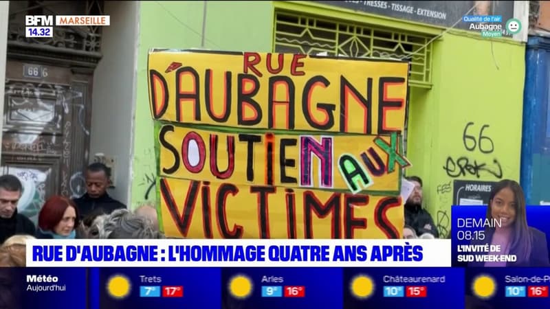 Rue d'Aubagne à Marseille: neuf minutes de silence en hommage aux victimes