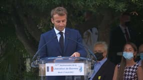 Emmanuel Macron ce mardi depuis Bormes-les-Mimosas.