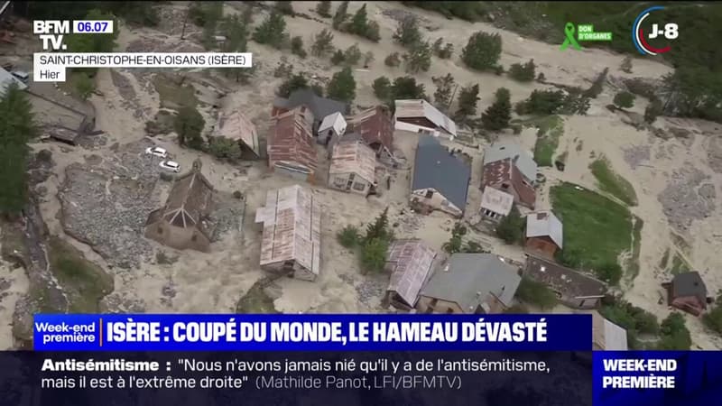 Isère: un hameau coupé du monde et dévasté après de violents orages