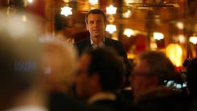 Emmanuel Macron à la Rotonde, dimanche 23 avril.