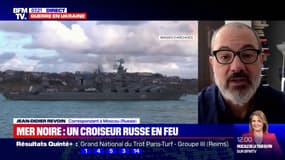Guerre en Ukraine: le croiseur Moskva, navire amiral de la flotte russe, en feu