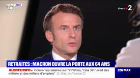 Retraites: Emmanuel Macron ouvre la porte aux 64 ans "si on allonge les trimestres"