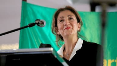 La Franco-Colombienne Ingrid Betancourt, otage des rebelles des Farc pendant plus de six ans, fait un discours à Bogota, le 18 janvier 2022