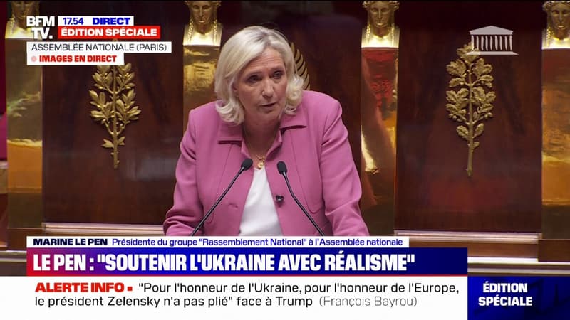 Ukraine: Marine Le Pen veut une conférence sur la paix sans les instances supranationales