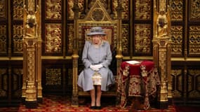 La reine Elizabeth II lors d'un discours à Londres (Royaume-Uni), le 11 mai 2021.