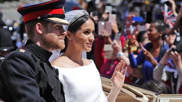 Le prince Harry et son épouse Meghan Markle