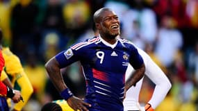 Djibril Cissé lors de France-Afrique du Sud au Mondial 2010